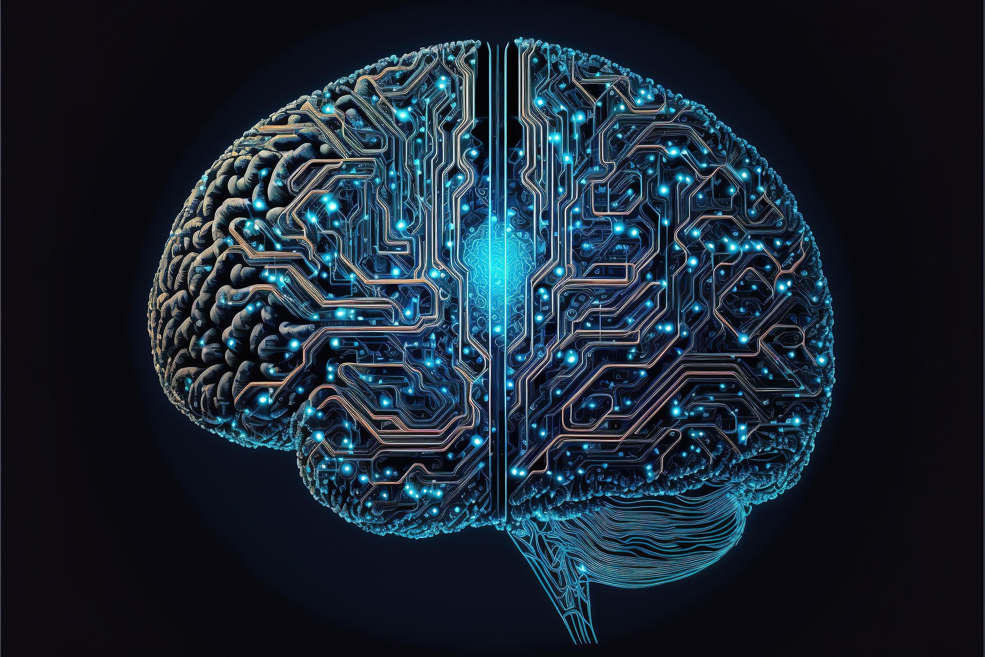 fanciful image of a cyber brain