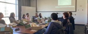 Faculty gather for the February 27 Lunchtime Lab at NCSA.