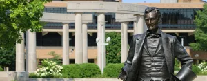 Abraham Lincoln statue at UIS